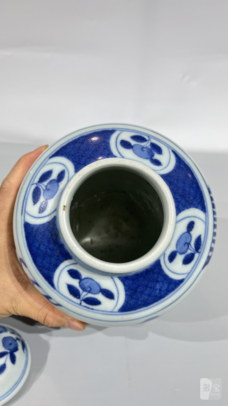 明 青花高士人物纹盖罐 - 图6